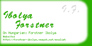 ibolya forstner business card